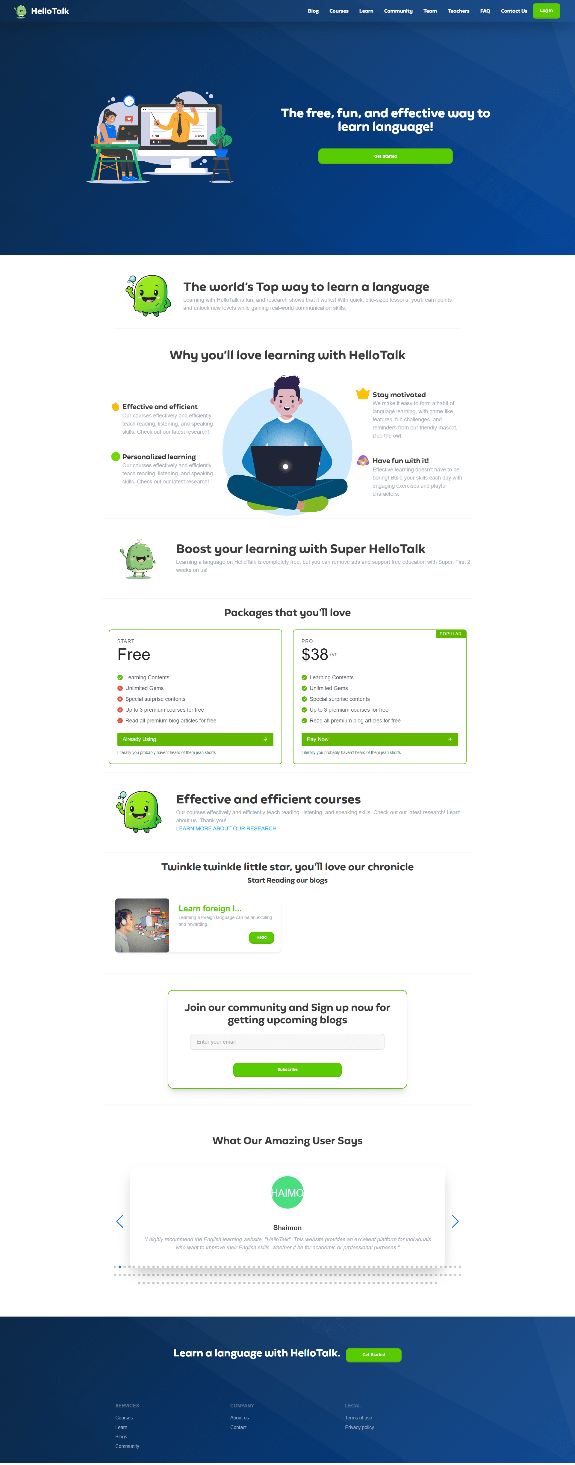 Hello Talk - A modern English learning platform